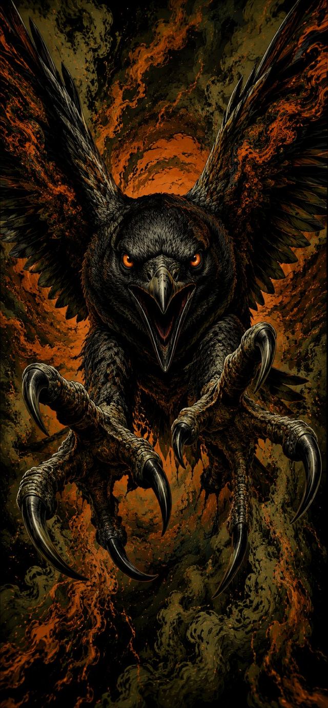 The Black Raven descending